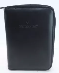 Samsonite Schwarz Kreditkartenetui Slim Reißverschluss Geldbörse Reisepassetui - Bild 1 von 7
