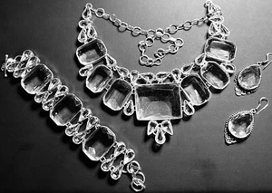 Especially Classy White Topaz Handmade Necklace Jewelry Set - Picture 1 of 8