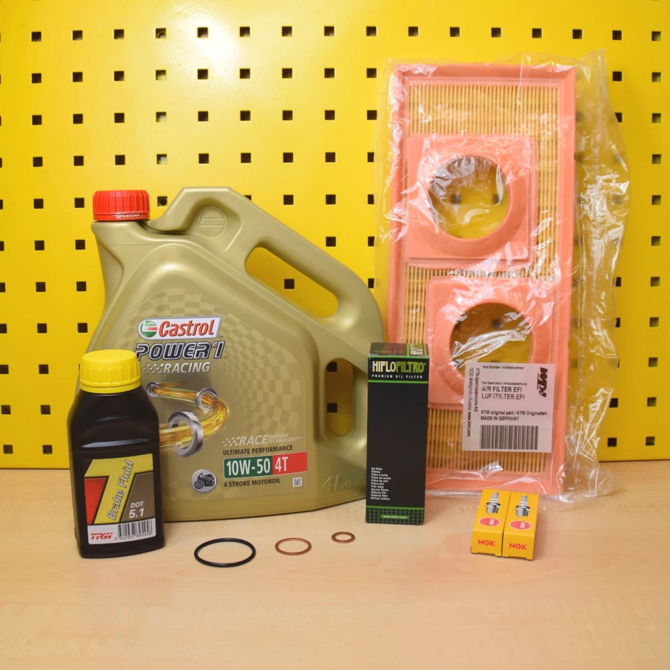 Original Luftfilter Zündkerzen Ölfilter Castrol 10W50 Für: KTM 990 Superduke - Bild 1 von 1