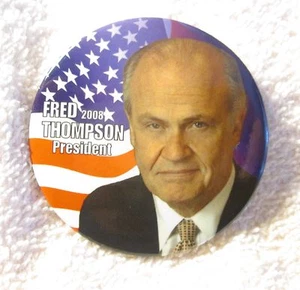 Pin de candidato presidencial Fred Thompson 2008 - presidente Fred Thompson 2008 - Imagen 1 de 1
