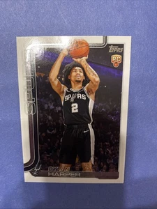 Topps Dylan Harper RC 2025-26 novato #202 Spurs - Imagen 1 de 2