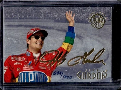 1996 Upper Deck Road to the Cup Jeff Gordon Gold Fascimile #644/1000 #JG1 HOF - Image 1 of 2