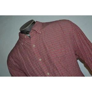 30582 Peter Millar Dress Shirt Pink Plaid Linen Silk Blend Size XL Mens - Picture 1 of 8