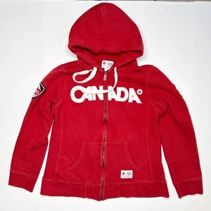 Felpa con cappuccio Hudson's Bay Co Team Canada 2010 Olimpiadi donna grande rossa bianca - Foto 1 di 7