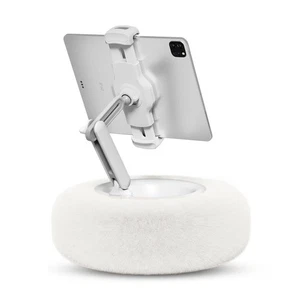 Bed Phone/Tablet Stand Pillow, 360°Adjustable 4.7"-13", Soft Plush White - Picture 1 of 5