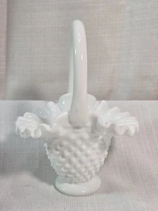 Westmoreland Hobnail Milchglas Korb Vintage Miniatur Vase 6" - Bild 1 von 8