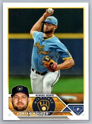 2023 Topps Series 1 - Adrian Houser #323 Milwaukee Brewers MLB Baseball Card - Image 1 of 2