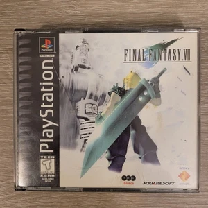 Final Fantasy VII PlayStation 1 Black Label All 3 Discs No Manual Tested - Picture 1 of 4