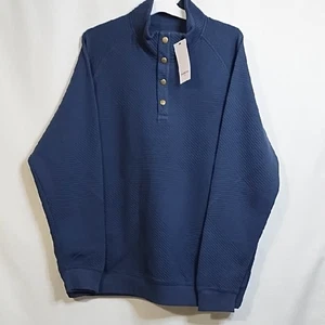 Goodfellow & Co dunkelblauer strukturierter Pullover mit Druckknöpfen und Nahttaschen - Bild 1 von 10