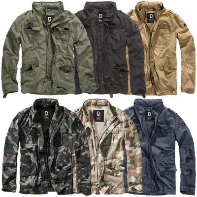 Brandit Britannia Vintage Veste S-5XL Homme Veste Army Veste de Combat M65 - Photo 1/2