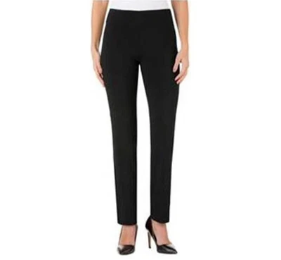 NUEVO Pantalones Hilary Radley Para Mujer M Negros Pull-On Control Abdomen Foto 1 de 4