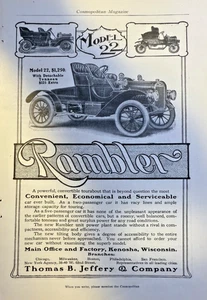 Automóvil Rambler modelo 22 anuncio revista 1907 - Imagen 1 de 1