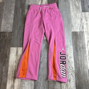 Jordan Girls Pink Jogger Sweatpants Sz 10 - Picture 1 of 6