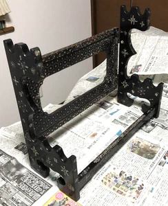 Katana Kake Japanische Holz Klapp Typ Schwert Rack 5 Haken H16,7 x B20,5 x T8,7 Zoll - Bild 1 von 18