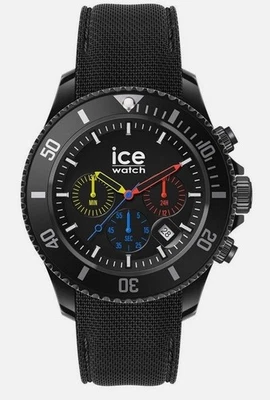Ice-Watch ICE 021600 Chrono Trilogy Medium Chronograph Silikon schwarz Uhr M19 - Bild 1 von 3