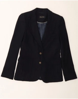 Chaqueta Blazer MASSIMO DUTTI Mujer 2 Botones EU 36 XS Azul Marino Lana DG68 Foto 1 de 3