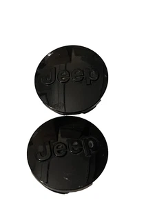 Jeep OEM Set of 2 Black Center Caps 1LB771RMAC - Picture 1 of 3