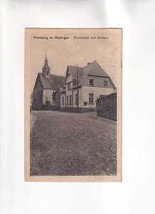 F5708) Ansichtskarte, PRESBERG im Rheingau - Kirche und Rathaus 1921 - Bild 1 von 2