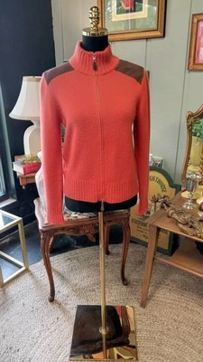 Suéter de cachemir Kinross para mujer talla grande naranja informal formal cómodo Foto 1 de 4