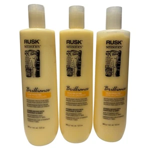 3x Rusk Sensories Brilliance Color Protecting Leave In Conditioner 13.5 oz - Picture 1 of 2