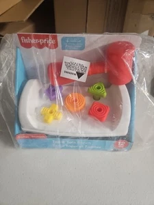 Fisher-Price Tap & Turn Bench Pretend Tools 2-Sided Toy for Infants and Toddlers - Picture 1 of 4