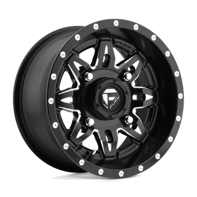 FUEL UTV D567 LETHAL 14X7 4X156 +13 MATTE BLK MILLED Wheel Rim D5671470A544 - Image 1 of 4