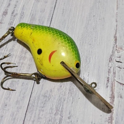 Señuelo de pesca vintage todo latón plomo labio Bagley Diving B1 DB1 Crankbait Foto 1 de 4