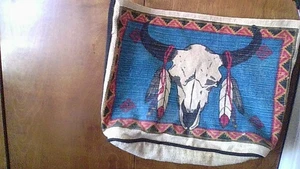El Paso Saddle Blanket Co Western Shoulder Bag Bull Country Tote Purse Cowhead - Picture 1 of 24