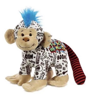 Webkinz Punky Monkey Plush Ganz Rockerz Stuffed Animal with Code Punk Rock - Image 1 of 4