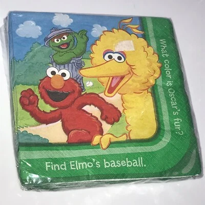 Servilletas de fiesta Sesame Street SUNNY DAYS ALMUERZO 16 Elmo Big Bird selladas nuevas 1 paquete Foto 1 de 2