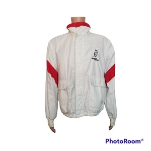 Gardner Denver Long Sleeve Zipper Jacket White Red K Products Large Made In USA - Picture 1 of 24