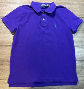 Polo By Ralph Lauren Boys Size Medium Purple Short Sleeve Classic Fit Shirt - Picture 1 of 5