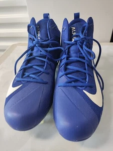 Nike Alpha Menace Cleats Football Shoes Blue Sz 15 - Picture 1 of 5