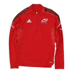 Munster Rugby Adidas Mens Red Half Zip Training Jacket | Irish Sportswear VTG - Picture 1 of 3