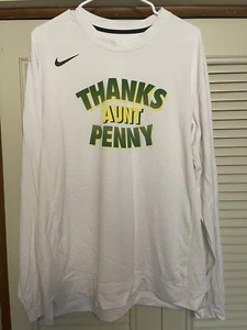 Nike Oregon Ducks Team Issued Thanks Aunt Penny Shirt Men’s Medium M Shooting - Picture 1 of 8
