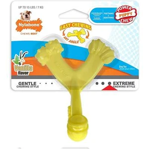 Nylabone Puppy Power Axis Bone Nylon Chew Toy Vanilla Flavor, Reg - Picture 1 of 9