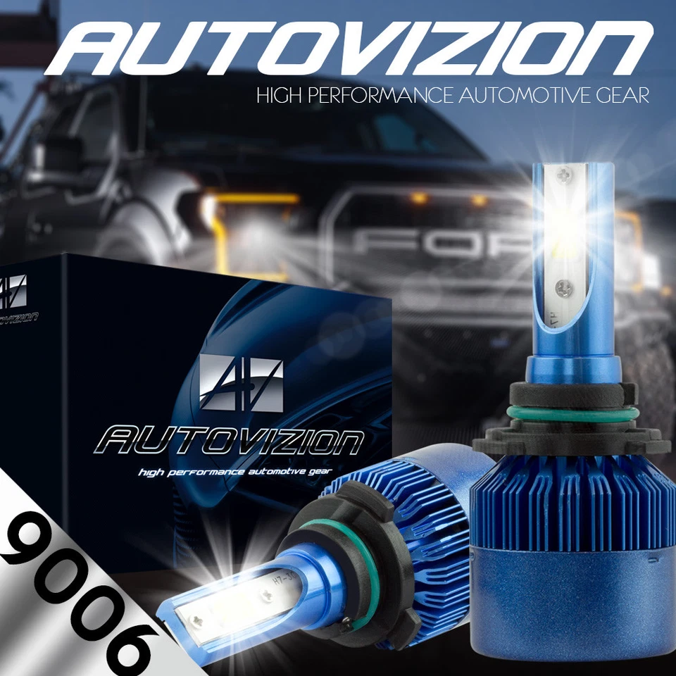 AUTOVIZION LED HID Headlight kit 9006 White for 1991-2000 Chevrolet C3500HD - Image 1 of 4