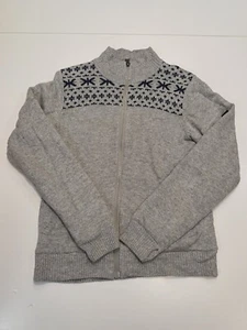 Bench Jumper Men Large Grey Full Zip Knit Winter Thick Sweater Lined Padded - Picture 1 of 11