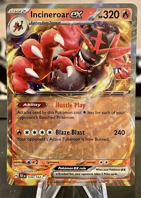 Incineroar ex 034/162 Sv05: Temporal Forces Holo - Image 1 of 2