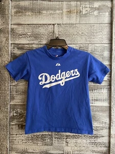 Majestic LA Dodgers Blue T Shirt Penny #31 Boys Size Small 10-11 GUC - Picture 1 of 8
