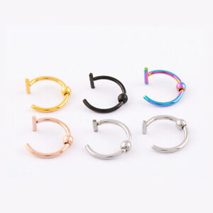 10P lip ring stainless steel nose ring mouth ring false piercing clip body clip