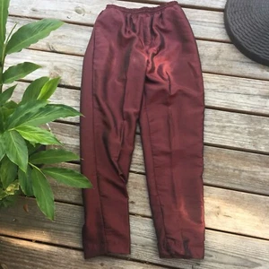 LAVON Wine Gold  Parachute Windbreaker Nylon Track Suit Jogging Pants PM - Picture 1 of 3