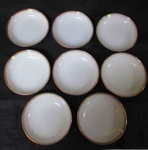 8 pc Set of Royalton China Translucent Porcelain Gold Trim 5.5" Berry Bowls - Picture 1 of 5