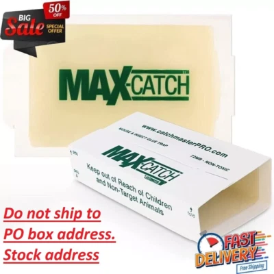 Mice Glue Traps Pest Sticky Boards 72 MAX Trap Catch Spiders Insects, 36 Count. - Image 1 of 4