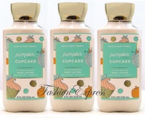 BATH & BODY WORKS PUMPKIN CUPCAKE BODY LOTION 8 FL OZ (LOT OF 3 PCS) - Picture 1 of 1