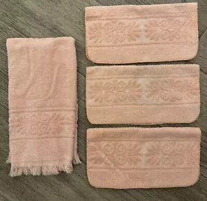 Peach VTG Cannon Santa Cruz hand towel washcloth set - Picture 1 of 11