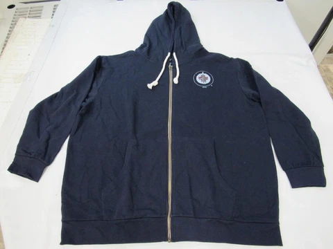 New Winnipeg Jets Mens Size 1XL Blue Full Zip Jacket Hoodie Cover