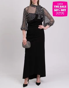 UVP995€ ANN DEMEULEMEESTER Strick Maxikleid FR38 US6 UK10 M One Shoulder Schwarz - Bild 1 von 7
