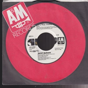 janet Jackson let's wait awhile 7" wlp ssobs promo - Picture 1 of 1