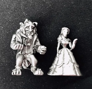 Miniature Solid Pewter Walt Disney BEAUTY and the BEAST Belle Metal Figurine C - Picture 1 of 2
